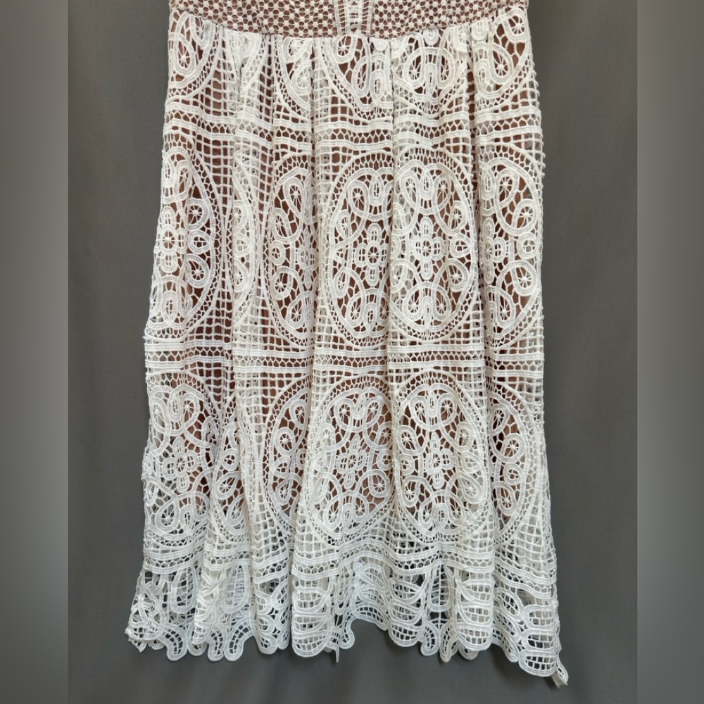 NWOT City Chic Lace Midi Dress 18 Plus Size, White, A Line, V Neck, Boho, Bridal - Picture 5 of 13
